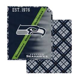 Pegasus - Seattle Seahawks 60" x 80" Digital Dash Two-Sided Checkered Ultra Cozy Sherpa Blanket - Multicolor