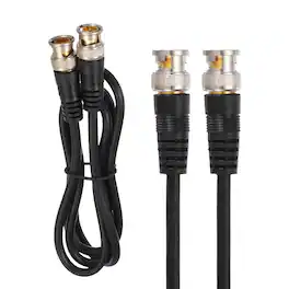 Unique Bargains - BNC Male to BNC Male Coaxial Cable Cord 3.3FT 70-Ohm Extension Wire for DVR CCTV Security Camera System Monitor - Black