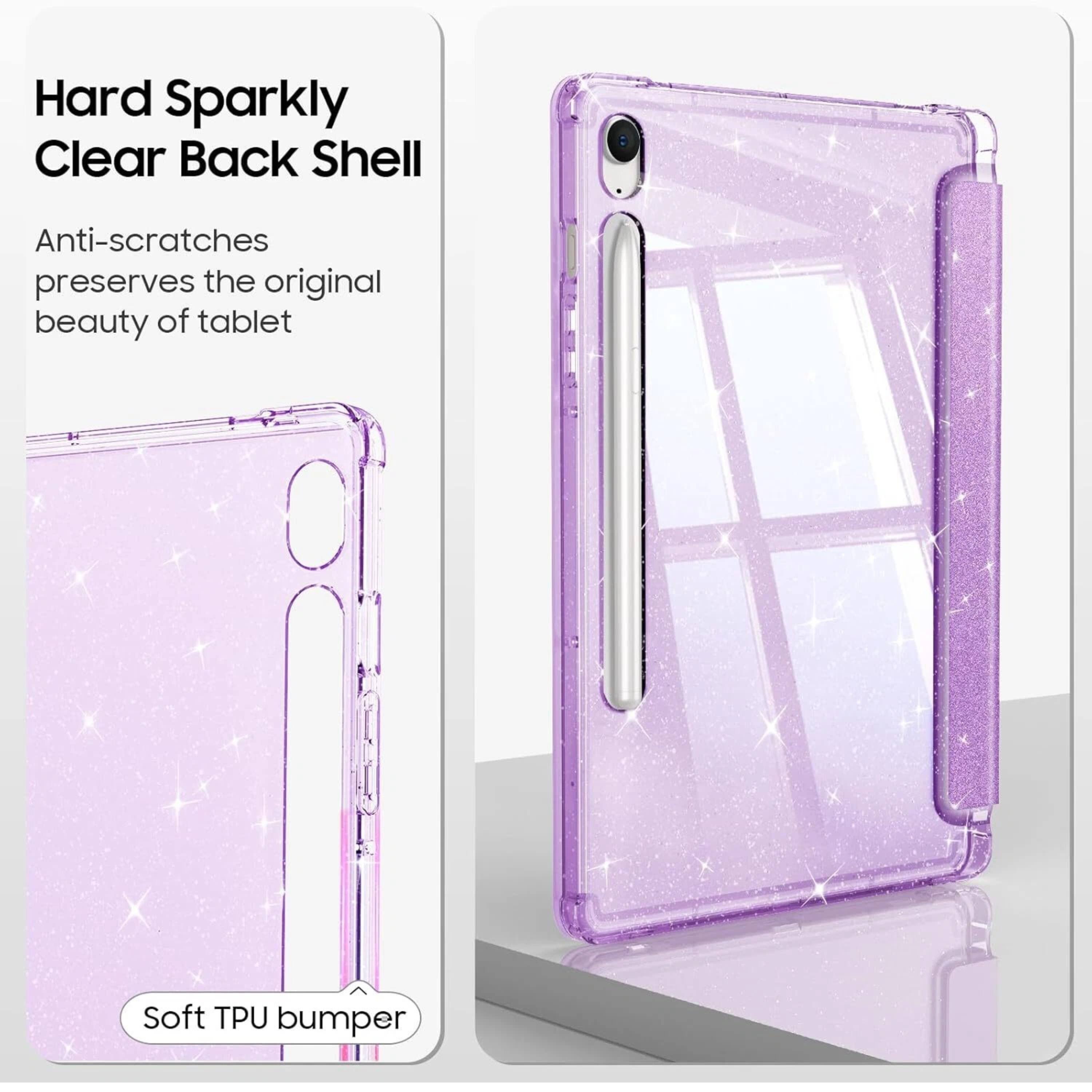 Hard Sparkly Clear Back Shell

Anti-scratches preserves the original beauty of tablet

Soft TPU bumper