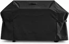 KHOMO GEAR - Grill Cover 72 Inch Waterproof, Heavy Duty BBQ Gas Grill Cover with Air Vents and Tool Pocket - 72"W x 24"D x 51"H - Black