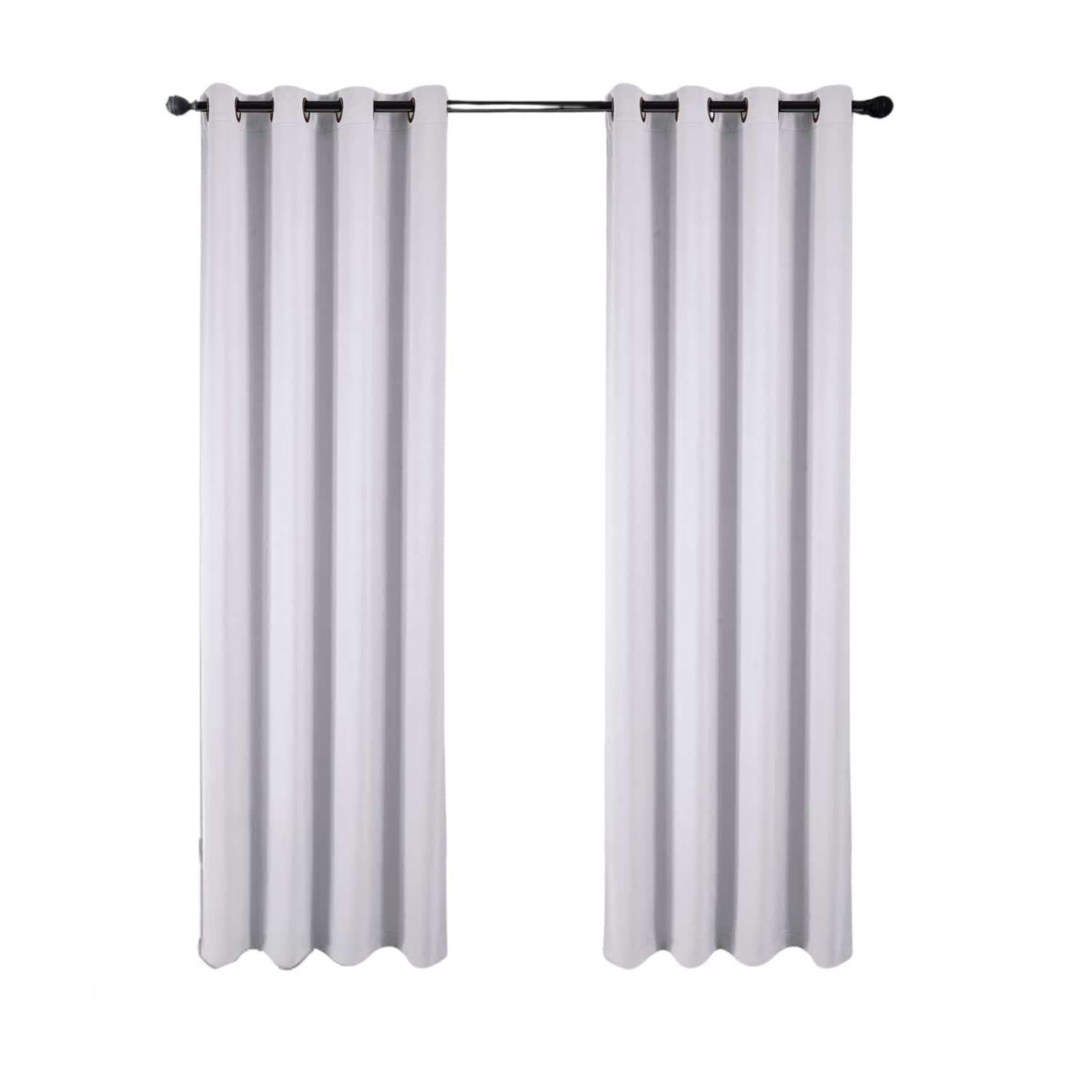 RT Designers Collection - 100% Polyester 250 GSM Riley 100% Blackout Grommet Panel 54" x 45" - White