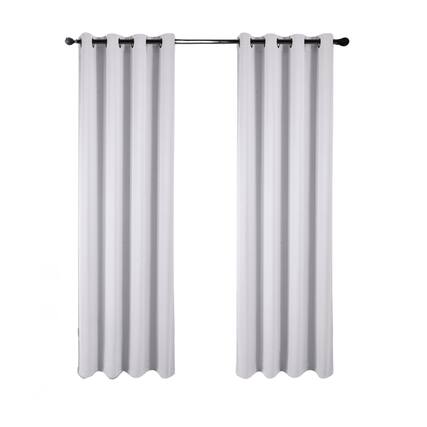 Front. RT Designers Collection - RT Designers Collection 100% Polyester 250 GSM Riley 100% Blackout Grommet Panel 54" x 45" White - White.