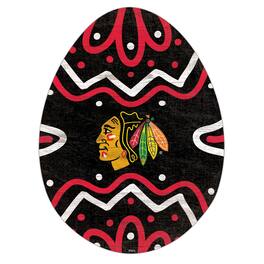 Fan Creations - Chicago Blackhawks 12" Easter Egg Cutout Sign - Multicolor