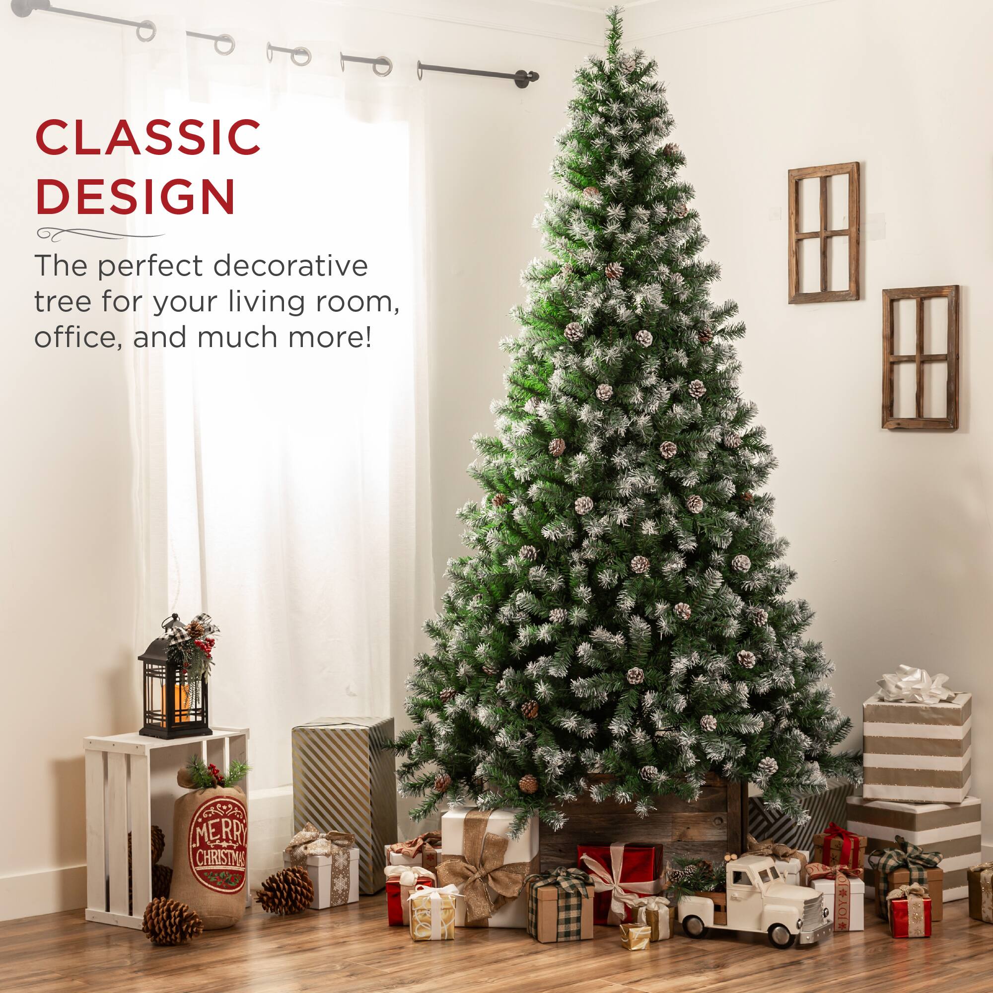 CLASSIC DESIGN  
The perfect decorative tree for your living room, office, and much more!  

MERRY CHRISTMAS