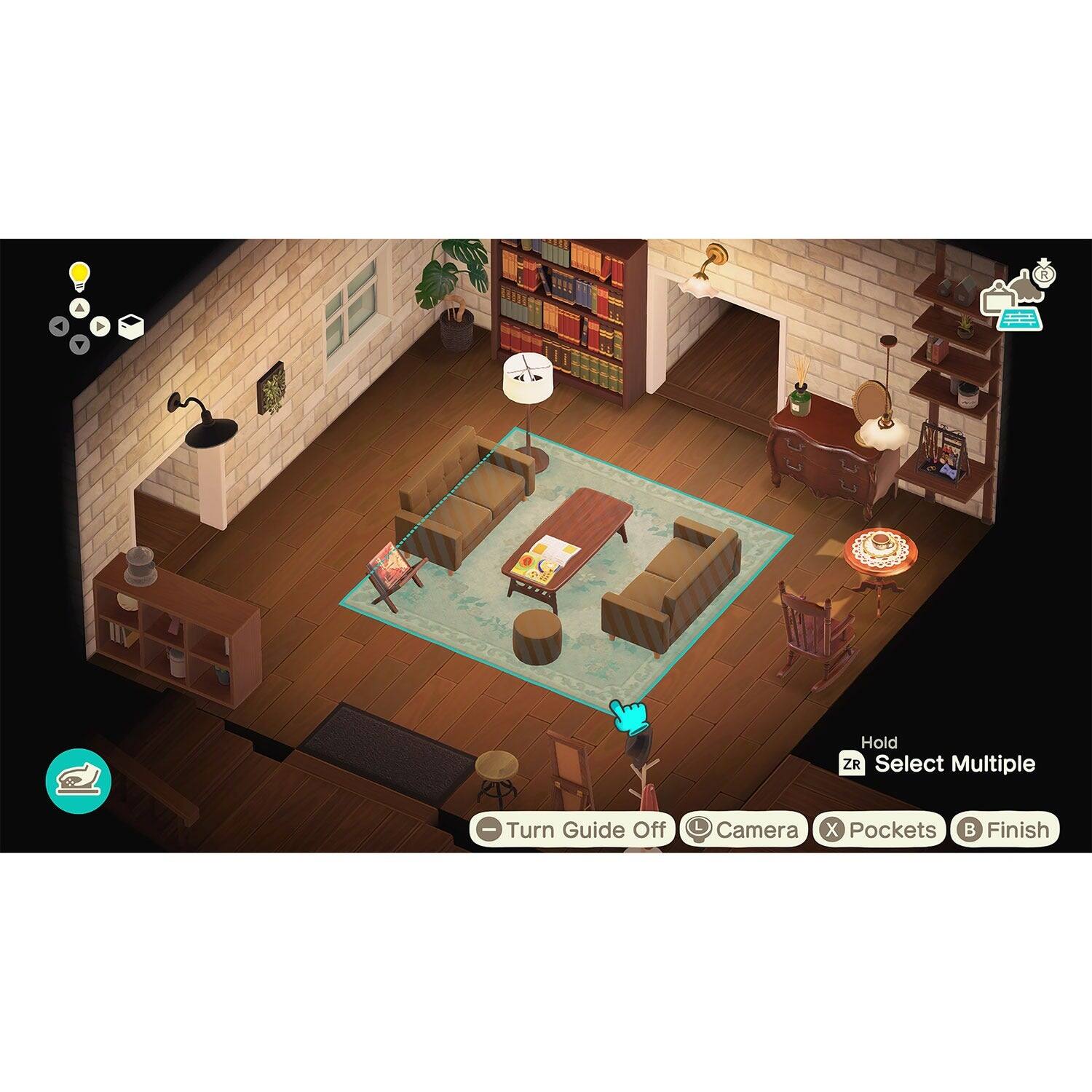 Hold ZR Select Multiple  
Turn Guide Off  
Camera  
Pockets  
Finish