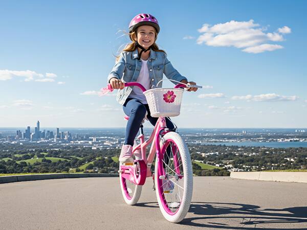 Alt View 2. JOYSTAR - JOYSTAR Petal 20 Inch Kids Bike for Ages 7-12 Girls, Children's Bicycle with Training Wheels & Basket, Pink - Pink.