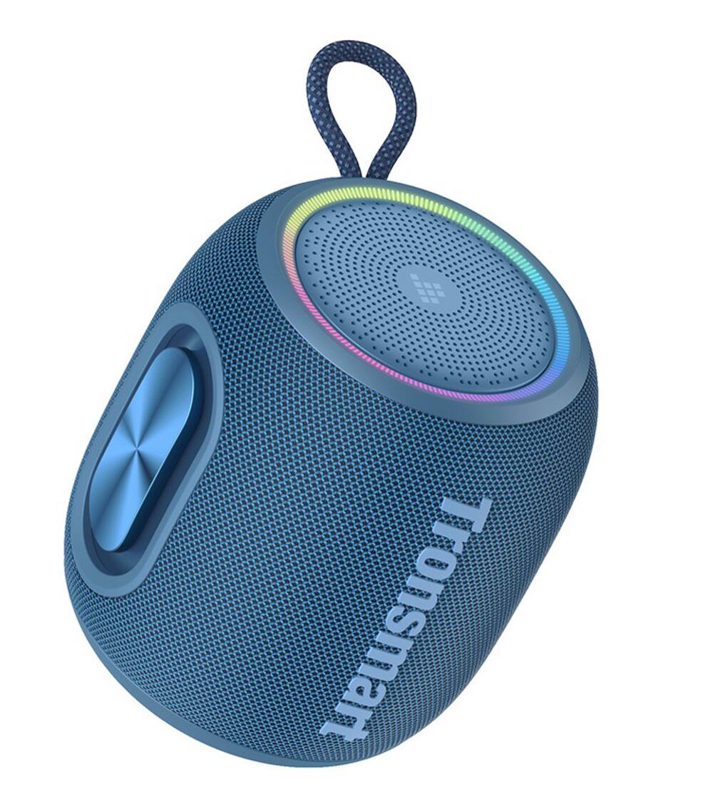 Tronsmart - T8 Mini Ultra-Portable Bluetooth Speaker, 16W Big Bass, 360° Sound, IPX7 Waterproof, 20H Playtime, Custom EQ & Light - Blue