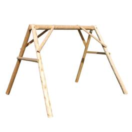 Contoured Comfort - 5 ft Cedar Log A-Frame for Swings - Brown