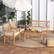 Alt View 3. Costway - 4 PCS Wood Patio Furniture Set with Soft Seat Cushions Solid Acacia Wood Frame - Off White,Natural.