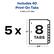 Includes 40 Print-On Tabs
5 Sets of 8 Tabs
5 x 8 Tabs
11" x 8.5"