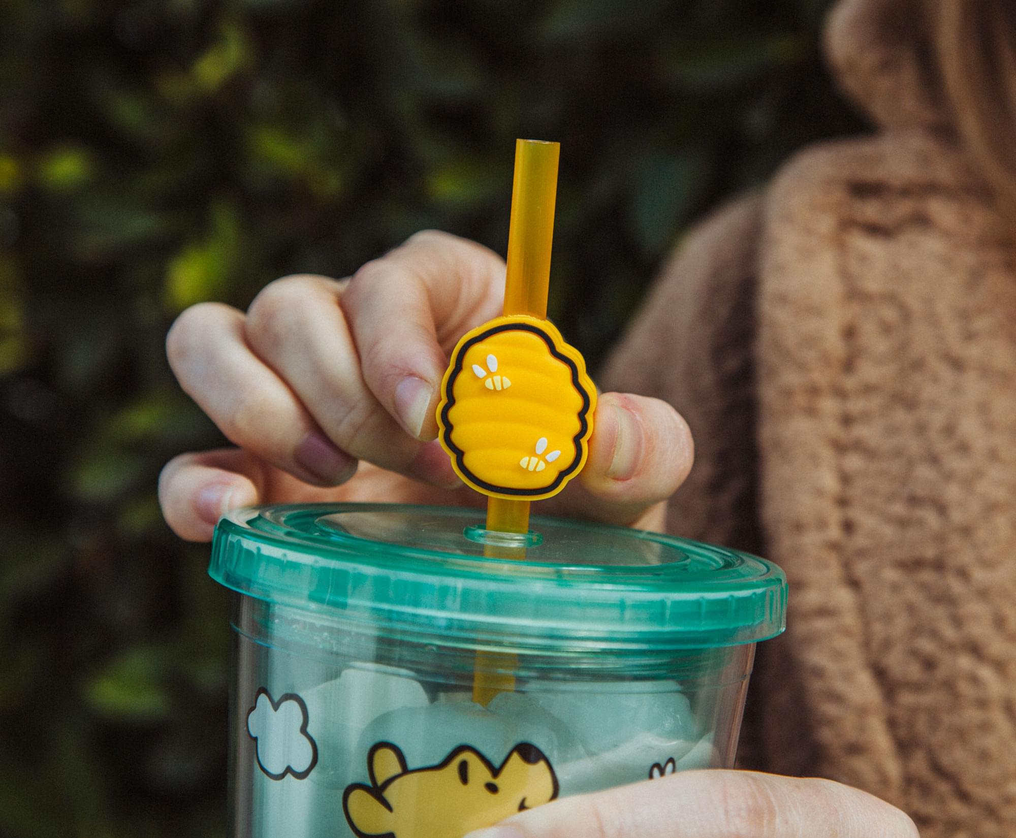 Alt View 3. Disney - Disney Winnie the Pooh Hunny Pot Carnival Cup With Lid and Straw | Hold 24 Ounce - Blue.