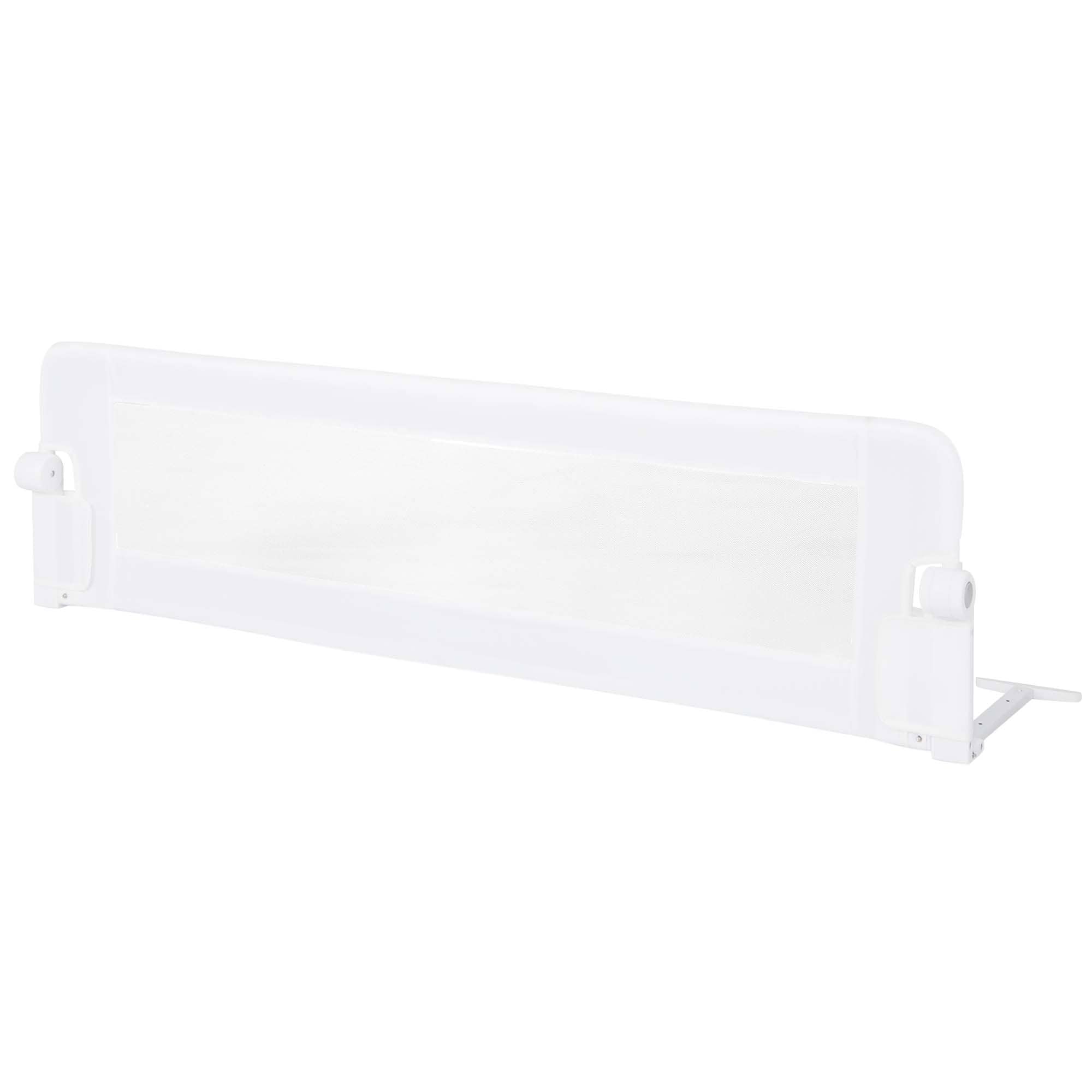 Costway - 60" Toddler Foldable Bed Rail with Adjustable Safety Strap Bedrail Guard - White