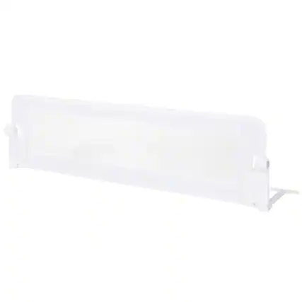 Front. Costway - Costway 60" Toddler Foldable Bed Rail with Adjustable Safety Strap Bedrail Guard - White.
