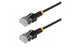 Front. StarTech.com - N6APATUTP34BKS-1FT 1ft Cat Cat 6a Cables - Network Ethernet Cables.