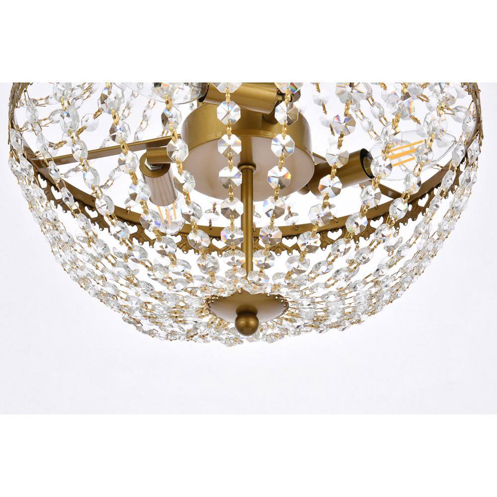 Alt View 5. Elegant Lighting - Valeria 14 inch pendant in brass - Brass.