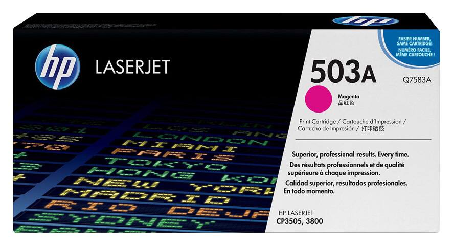 Front. HP - 503A High-Yield Toner Cartridge - Magenta.