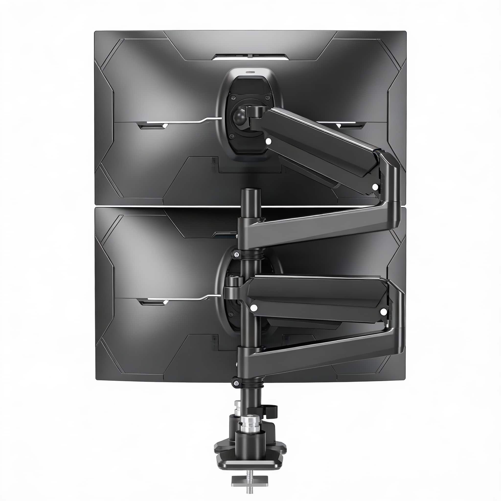 Frangdom - Dual Monitor Stand 49-32" 4.4-44Lbs Vertical Stack VESA - Dual 22–49" 44Lbs