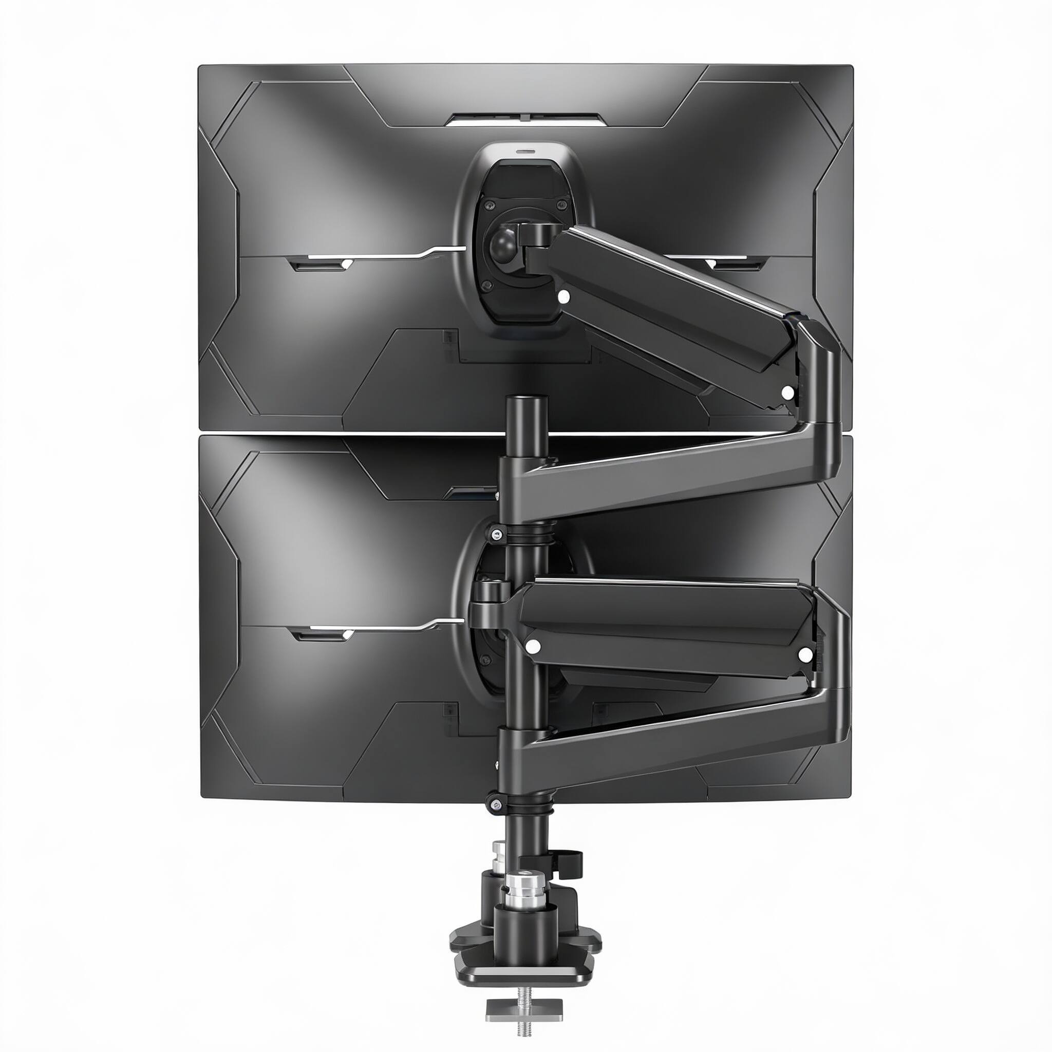 Front. Frangdom - Dual Monitor Stand 49-32" 4.4-44Lbs Vertical Stack VESA - Dual 22–49" 44Lbs.