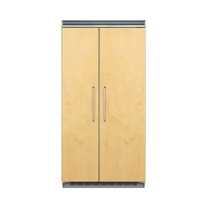 Front. Viking - Professional 5 Series 25.3 Cu. Ft. Side-by-Side Built-In Refrigerator - Gray.