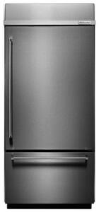 KitchenAid - 20.9 Cu. Ft. Bottom-Freezer Built-In Refrigerator - Stainless steel - Front_Standard