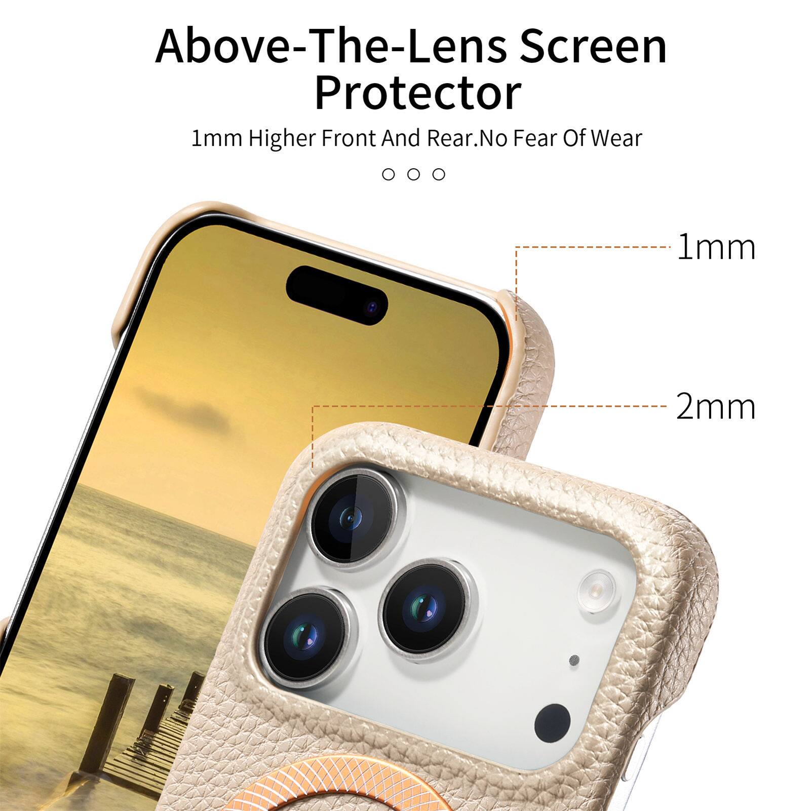 Above-The-Lens Screen Protector  
1mm Higher Front And Rear. No Fear Of Wear  
1mm  
2mm