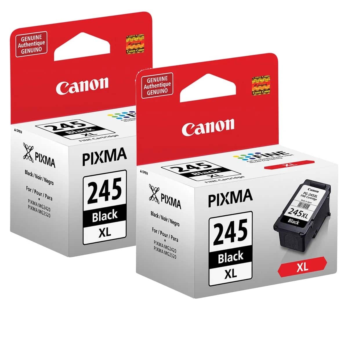 PG-245XL 2-Pack Black Ink Cartridge Set Canon PG245XL 245XL 245-XL