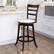 Alt View 11. CorLiving - Woodgrove Three Bar Design 39" Wood Barstool - Espresso/White.