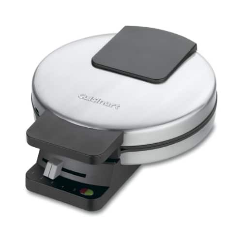 Cuisinart - 1250W Round Waffle Maker, 5-Setting Browning Control, Classic Waffle Iron, Brushed Stainless - WMR-CANAS