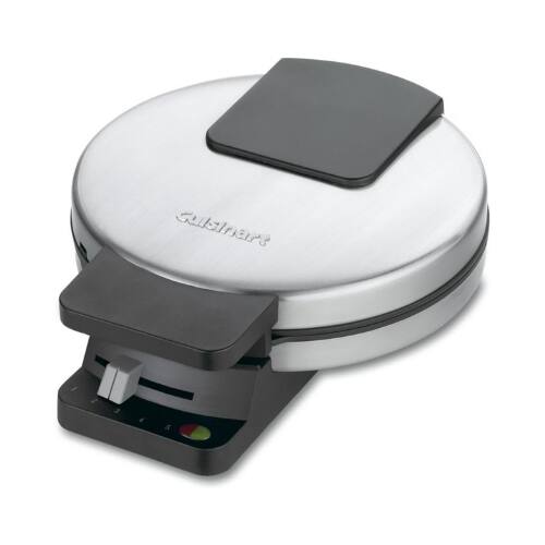 Front. Cuisinart - Cuisinart 1250W Round Waffle Maker, 5-Setting Browning Control, Classic Waffle Iron, Brushed Stainless WMR-CANAS - WMR-CANAS.