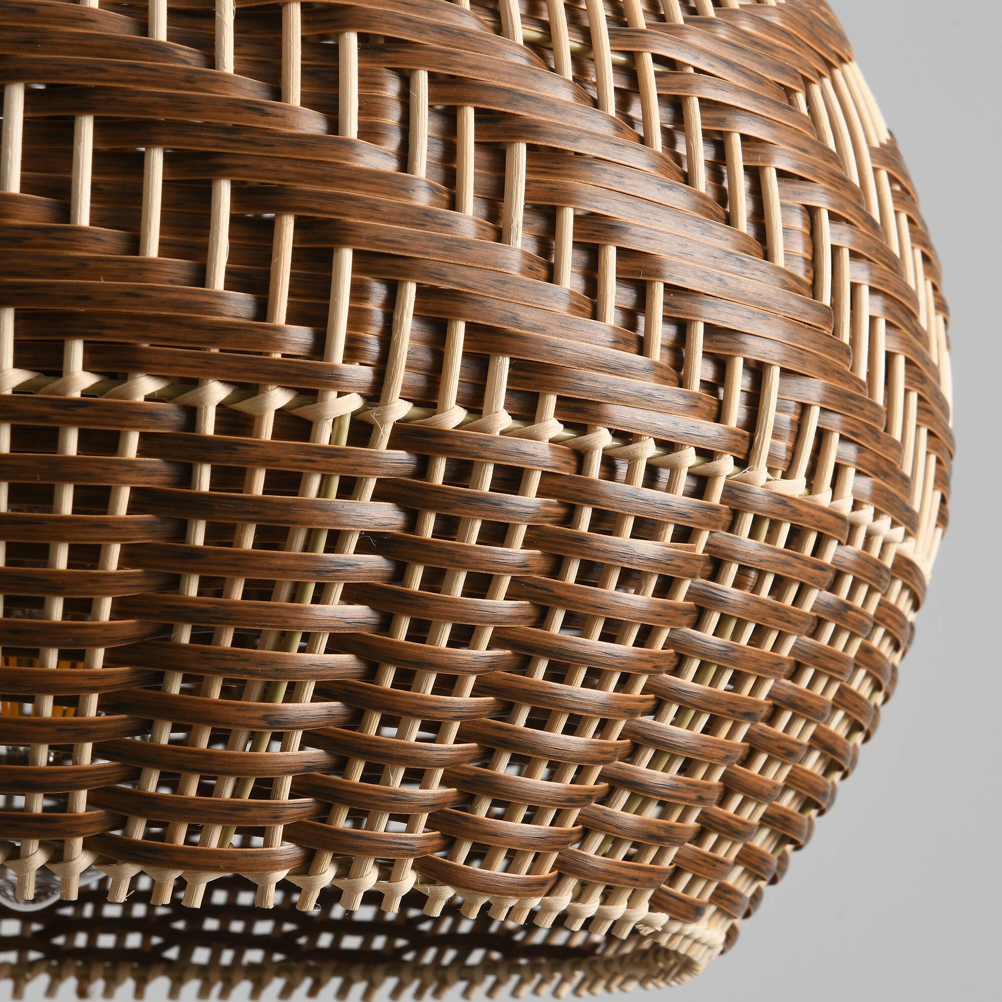 Alt View 9. Parrot Uncle - 1-Light Boho Brown me Hand-Woven Cloche Hanging Basket Pendant Light.