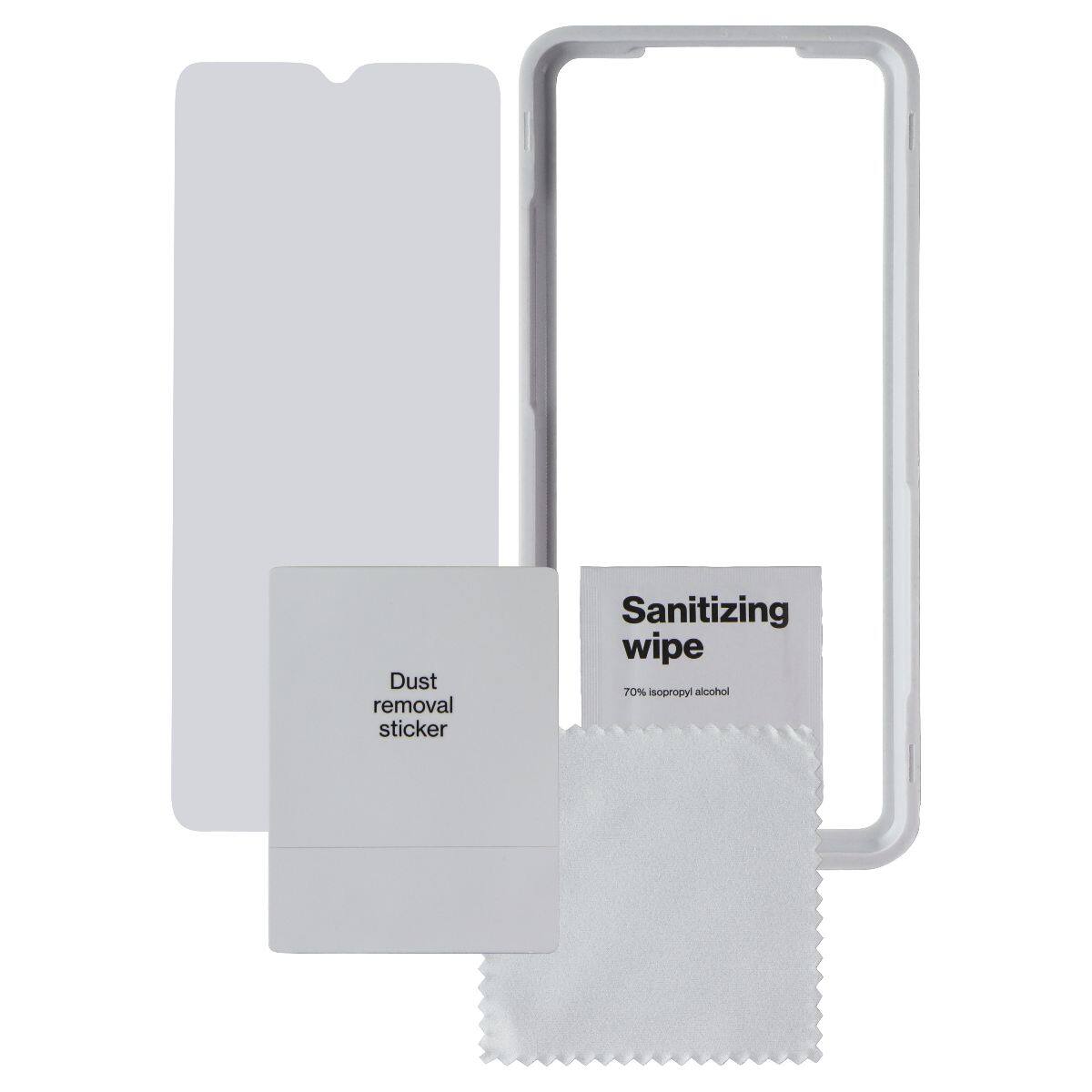 Dust removal sticker  
Sanitizing wipe  
70% isopropyl alcohol
