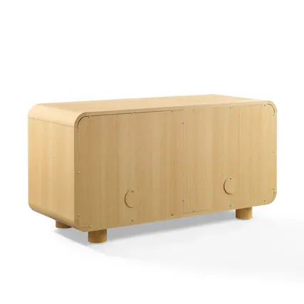 Front. Crosley Furniture - Zoe Medium Record Storage Console - Gray.