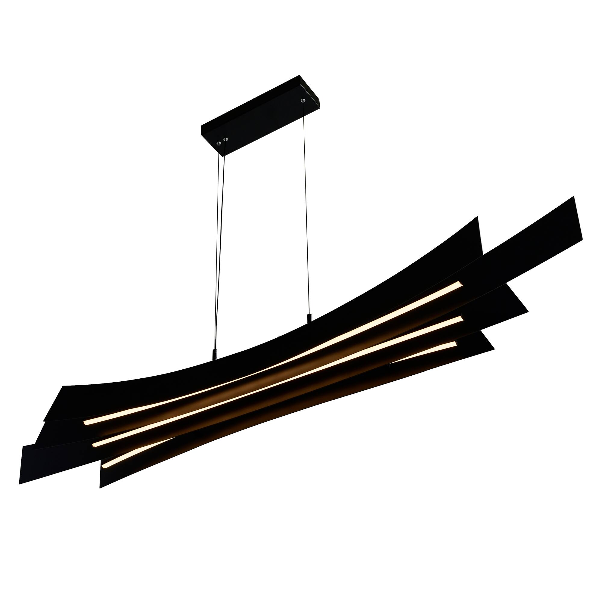 Back. CWI Lighting - Candora Integrated LED Black Island/Pool Table Light - Black.