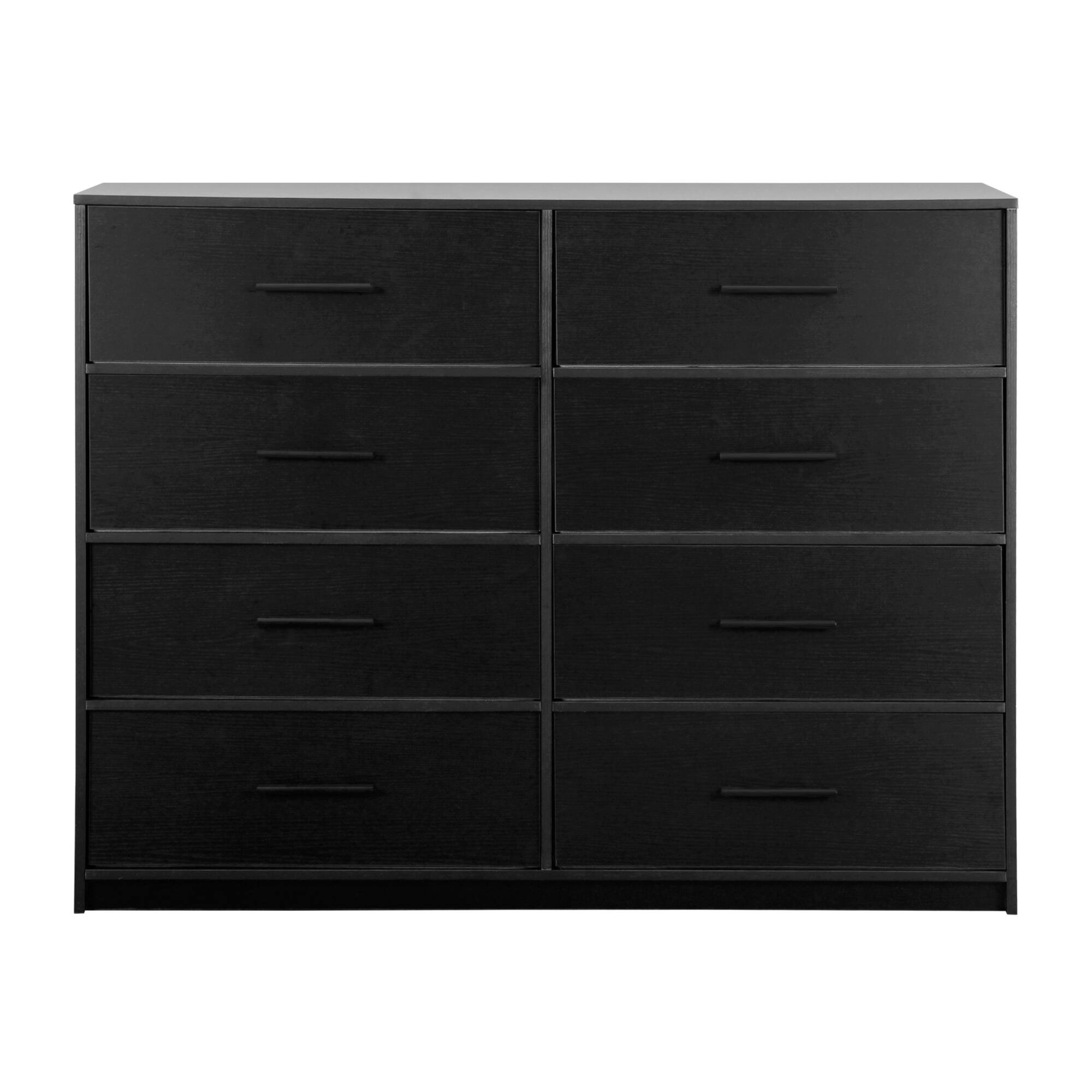 Alt View 1. GOODSILO - 8-Drawer Fabric Storage Dresser with Spacious Compartments and Sturdy Wooden Top - Black.