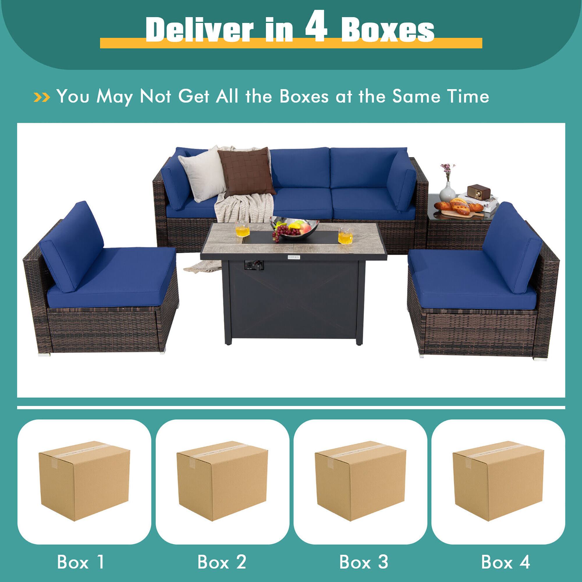 Deliver in 4 Boxes >> You May Not Get All the Boxes at the Same Time

Box 1
Box 2
Box 3
Box 4