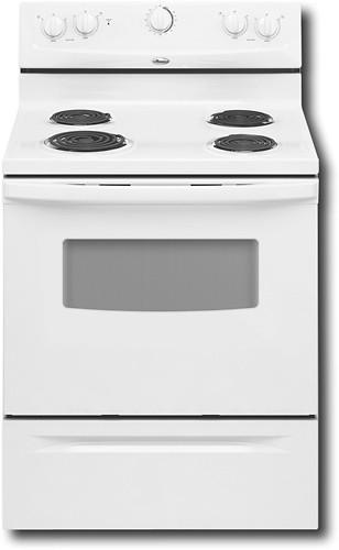 Whirlpool 30 in. 4-Burner Electric Coil Cooktop with Simmer & Power Burner  - White