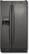 Front Standard. Whirlpool - 25.3 Cu. Ft. Side-by-Side Refrigerator with Thru-the-Door Ice and Water - Black-on-Black.