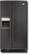 Front Standard. Whirlpool - 21.8 Cu. Ft. Side-by-Side Refrigerator with Thru-the-Door Ice and Water - Black-on-Black.
