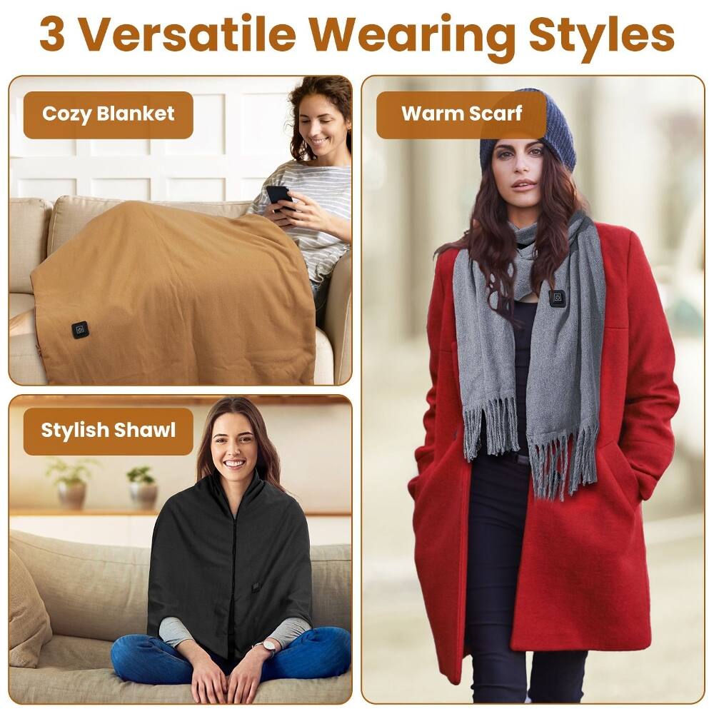 3 Versatile Wearing Styles

Cozy Blanket

Warm Scarf

Stylish Shawl