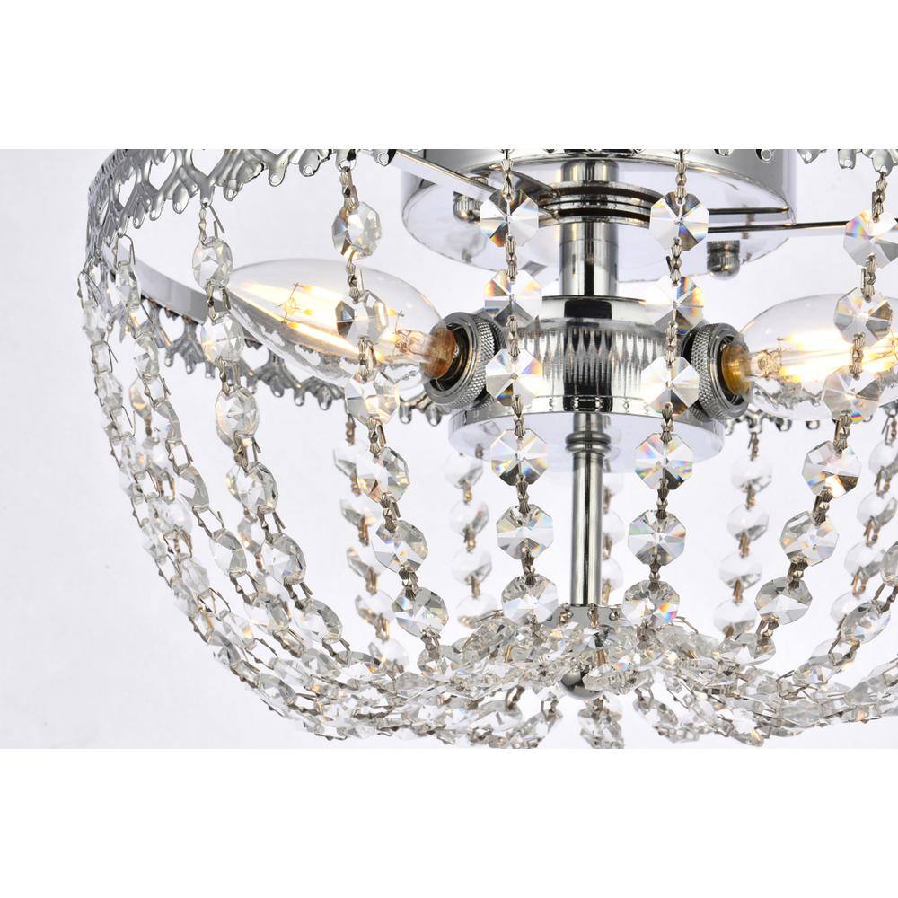 Alt View 2. Elegant Lighting - Kylie 12 inch flush mount in chrome - Chrome.