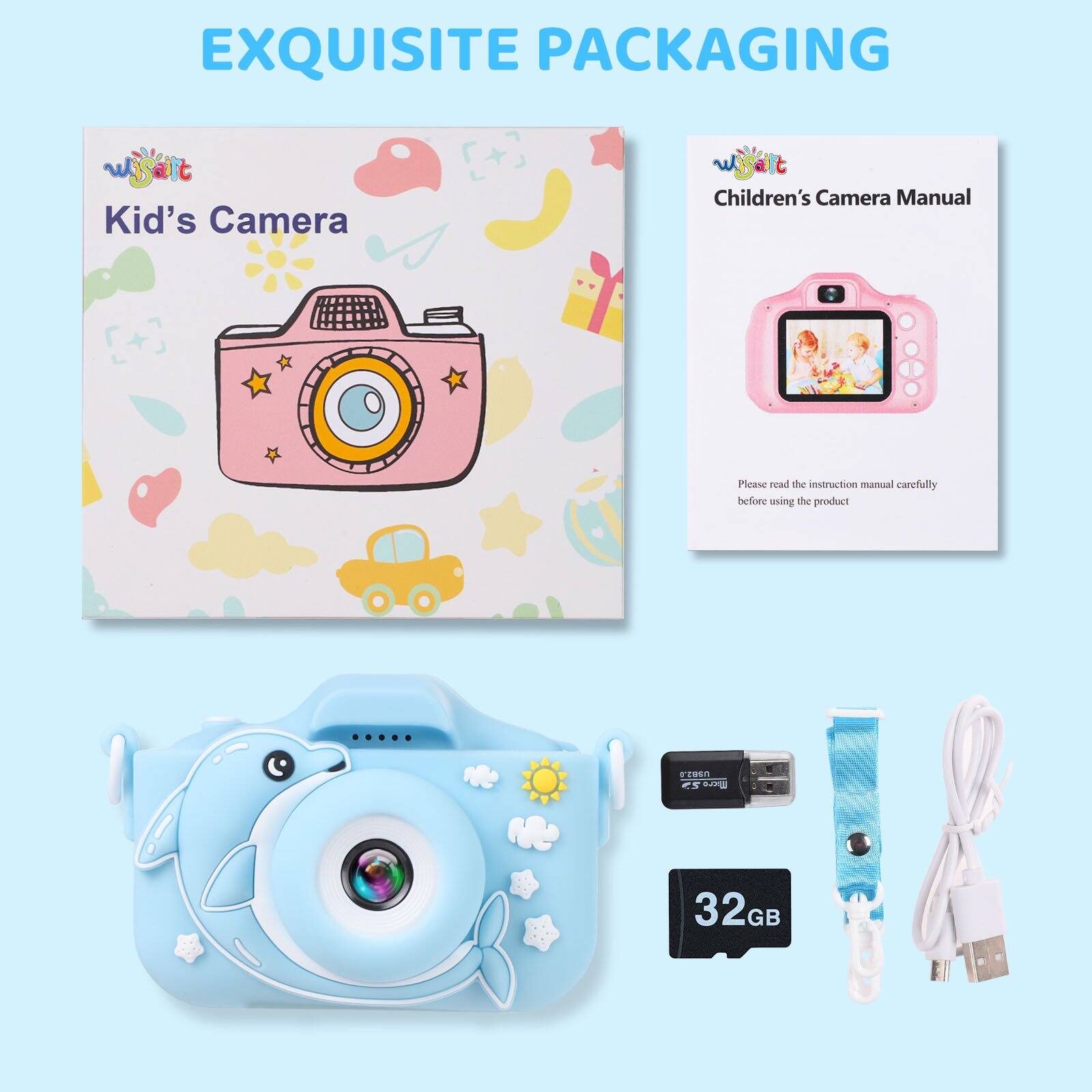 EXQUISITE PACKAGING

Kid's Camera

Children's Camera Manual

Please read the instruction manual carefully before using the product

32GB