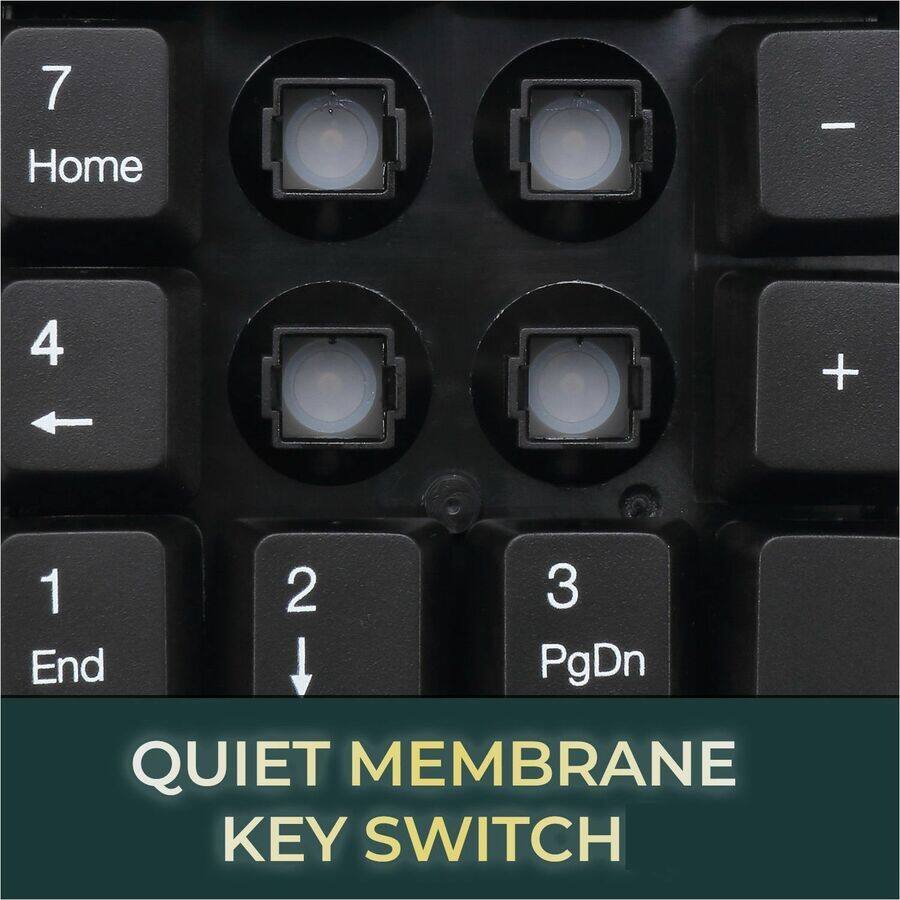 7 Home 4 + 1 End 2 3 PgDn  
QUIET MEMBRANE KEY SWITCH