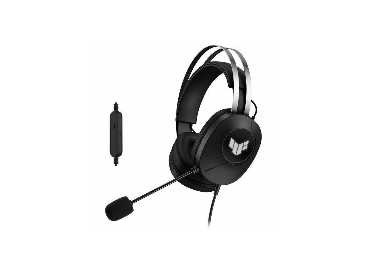 ASUS - TUF H1 Gen II Gaming Headset - 40mm Drivers, 7.1 Sound, TeamSpeak Mic, TUF Lighting - Black