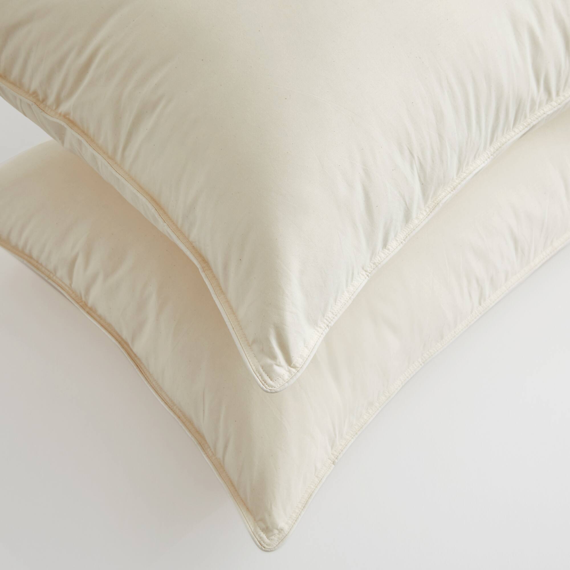 Back. Puredown - Puredown 300TC Organic Cotton Down Feather Bed Pillow Made in Japan, Classic, Queen - Classic.