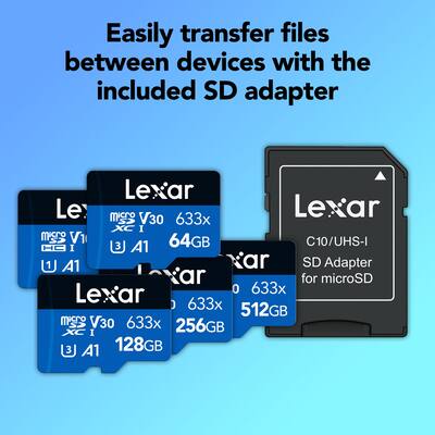 Lexar 633X microSDXC UHS I Card 64 GB LSDMI64GBBNL633A - Best Buy Lexar 633X microSDXC UHS I Card 64 GB LSDMI64GBBNL633A - Best Buy