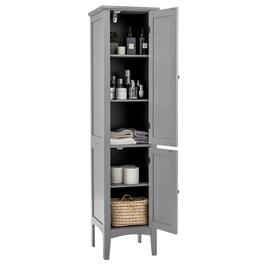 Ecooso - Tall Bathroom Storage Cabinet Freestanding for Kitchen and Living Room - Gray