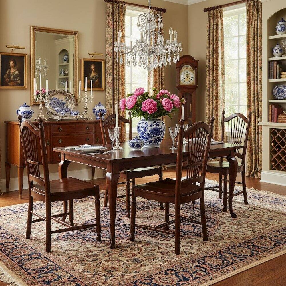 Alt View 1. FurniFact - Mahogany Dining Chair - Brown.