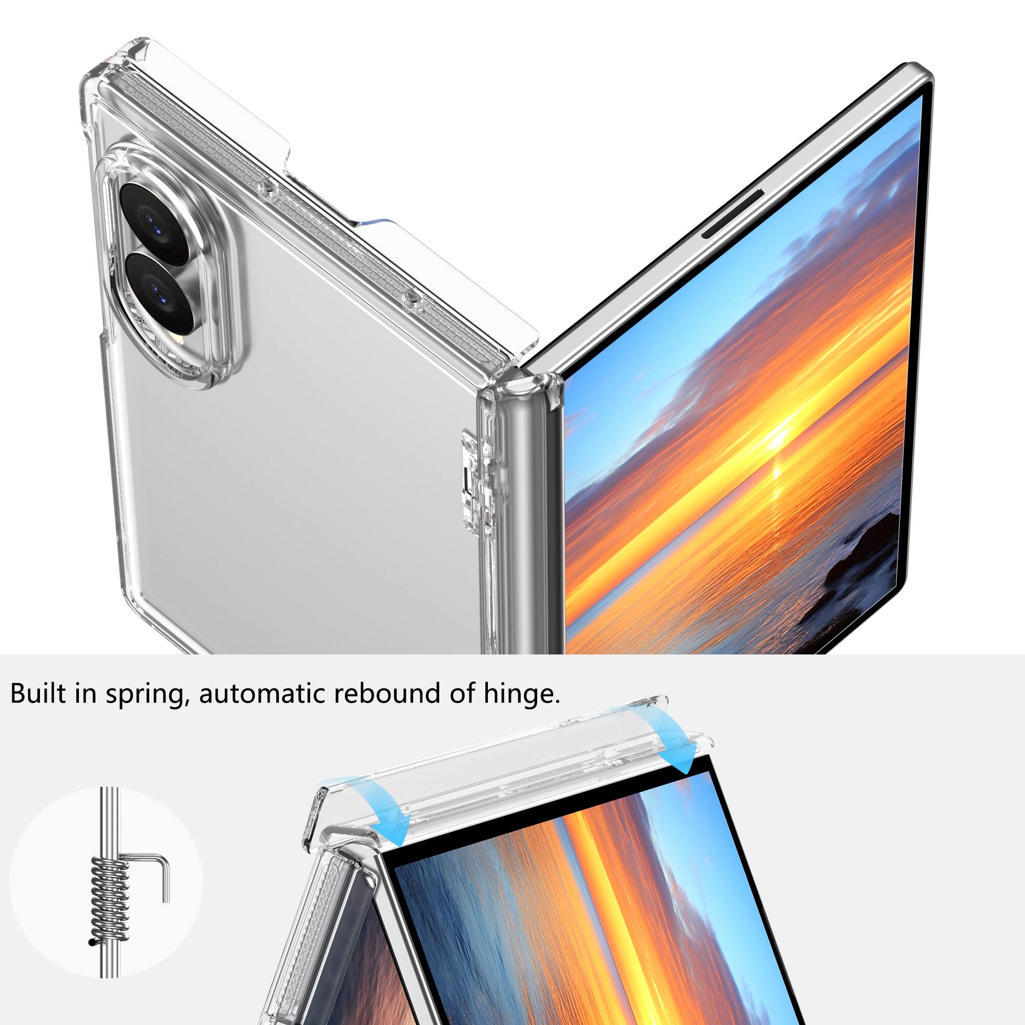 Dteck Hinge Protection Case for Samsung Galaxy Z Fold8,Slim Matte Hard ...