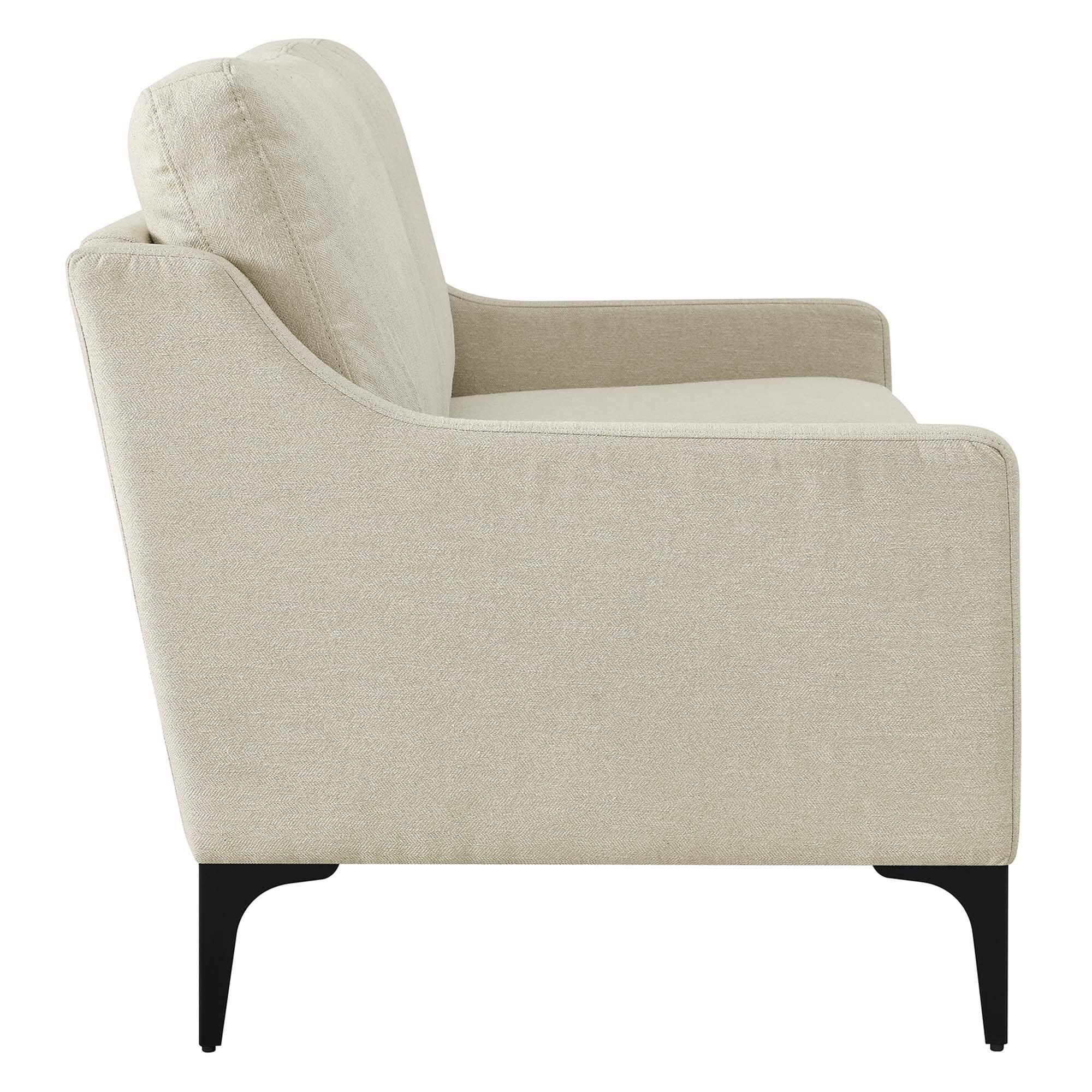 Alt View 1. Modway - Corland Upholstered Fabric Loveseat by Modway - Beige.