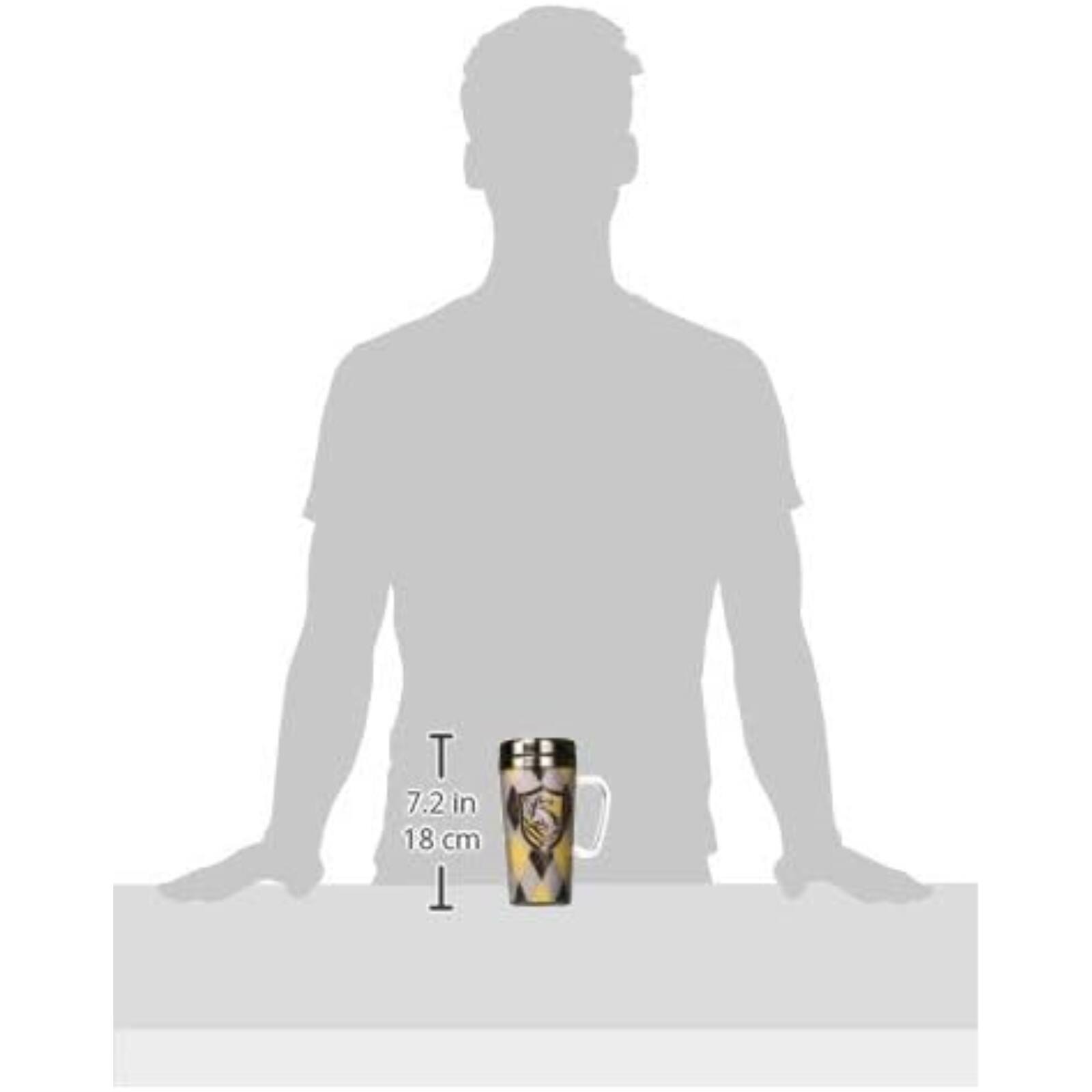 Left. Spoontiques - Spoontiques Harry Potter Hufflepuff Double Walled Stainless and Acrylic Insulated Travel Mug 14 ounce - Multicolor.